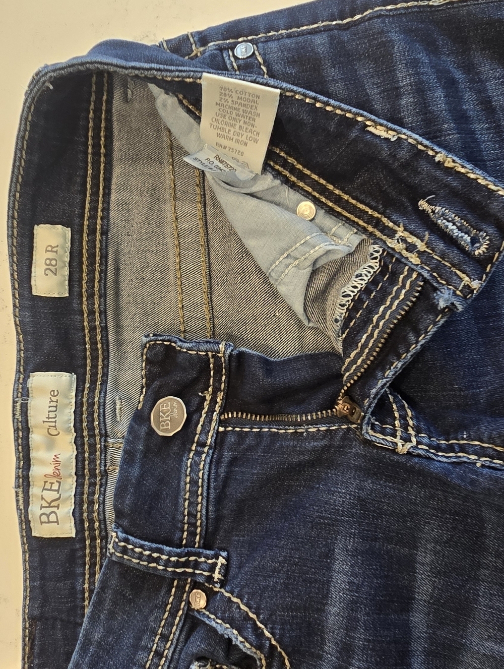 BKE Culture Stretch Bootcut Denim Casual Jeans  Womens 28R - Picture 3 of 16
